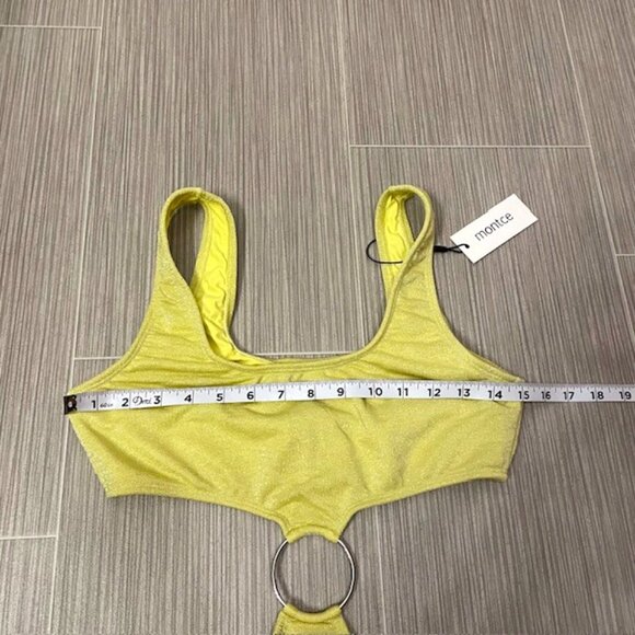 NWT Montce Sparkle Ky One Piece Swimsuit XL Limon Cutout - Picture 14 of 15